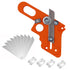 YUENTOEN Edge Banding Trimmer, Veneer Edge Cutter Tool with 10Pcs Blade and 4Pcs Circular Edge Scraper for Woodworking