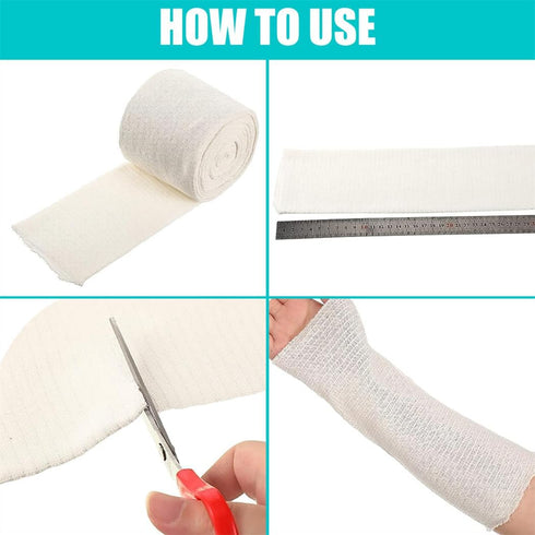 CUNQN 3in 26ft Tubular Bandages Elastic Support Bandage Size D Washable Compression Bandage Compression Wrap Roll