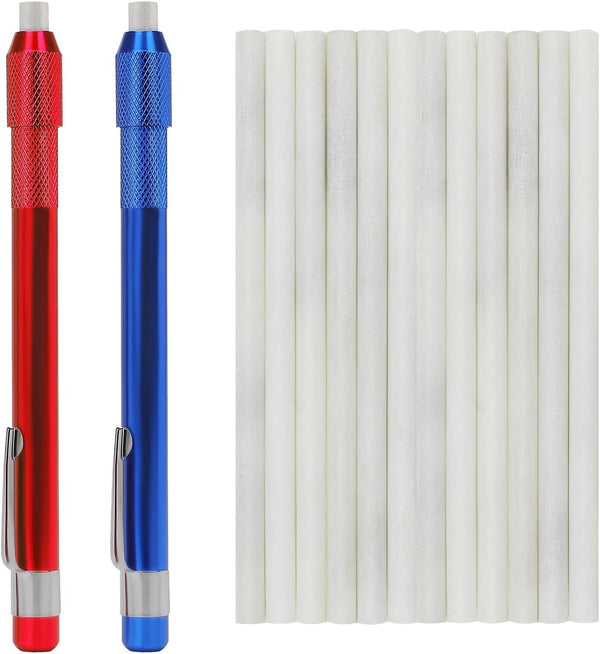 Gutimore Soapstone Holder Pack of 14, 2 Round Pencils & 12 Refills for Welding, Metal Fabrication