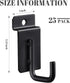 Tandefio 25 Pack J Shaped Slatwall Hooks, Heavy Duty Black J Hook Slatwall Accessories for Display Panel