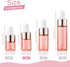 100Pcs 2ml 5 Pink Sample Dropper Bottles Glass Mini Dropper Bottles with White Silicone Tops and Plastic Droppers