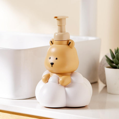 PASNMKvn 250/500ml Cartoon Bear Foaming Soap Dispenser Refillable Hand Sanitizers and Shampoo Bottle for Bathroom