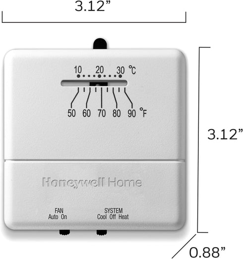 Honeywell Home CT31A1003 Heat/Cool Non-Programmable Thermostat, Beige