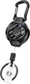 MNGARISTA Upgraded Retractable Keychain, 10 OZ Retraction, 31.5" Stainless Steel Cord, Heavy Duty Carabiner Badge Holder