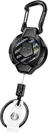 MNGARISTA Upgraded Retractable Keychain, 10 OZ Retraction, 31.5" Stainless Steel Cord, Heavy Duty Carabiner Badge Holder