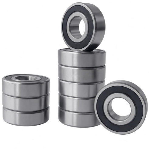 10 PCS R8-2RS Double Rubber Sealed Roller Ball Bearing - 1/2 Inch Bore, ABEC3 Precision Bearing