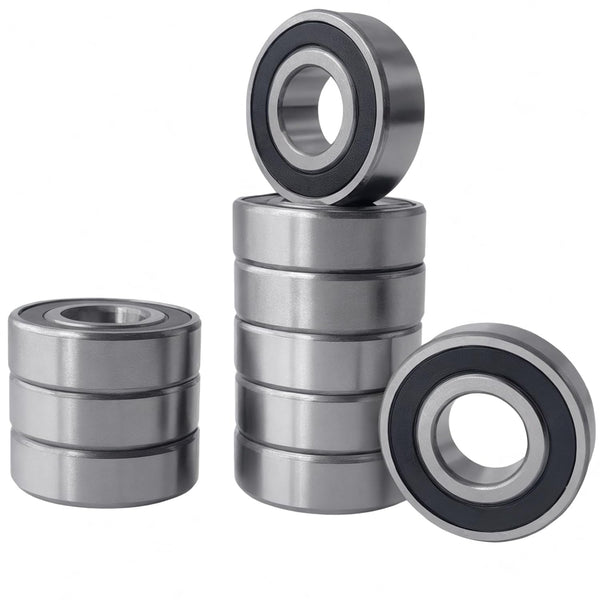 10 PCS R8-2RS Double Rubber Sealed Roller Ball Bearing - 1/2 Inch Bore, ABEC3 Precision Bearing