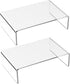 2 Pack Acrylic Monitor Stand Riser Clear Computer Monitor Stand for Laptop PC Printer Computer Riser Acrylic Tray