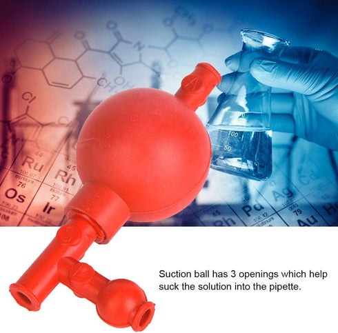 Hapivida Pipetting Ball, 3 Openings Lab Rubber Suction Bulb for Quantitative Rubber Pipette Filler, Industrial Mineral
