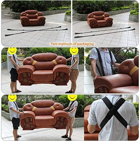 Moving Straps for 2 Movers, Adjustable Shoulder Lifting System, 4 Buckles for Moving Heavy Objects