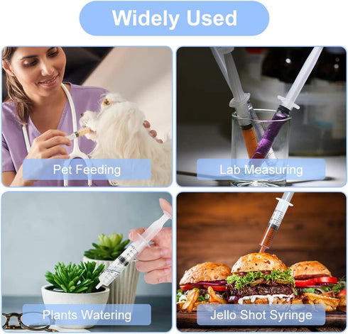 Plastic Syringes, 8pcs No Needle 10ml Liquid Measuring Syringe with Luer Slip Tip for Refilling and Measuring