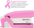 Bostitch Office InCourage Compact Stapler, Spring-Powered, BCA Pink (1588), Plastic Half Strip