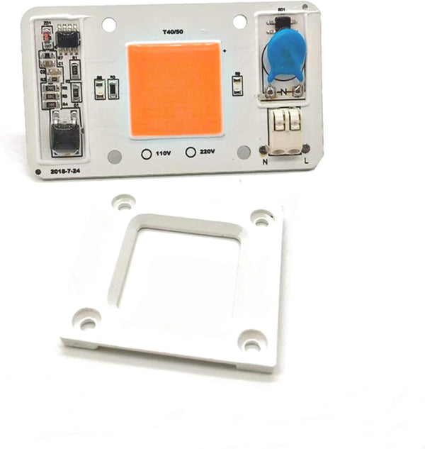 Lansan 50W Driverless Solderless LED Chip Integrated Smart IC DIY (Full Spectrum-Pink 400-780NM)