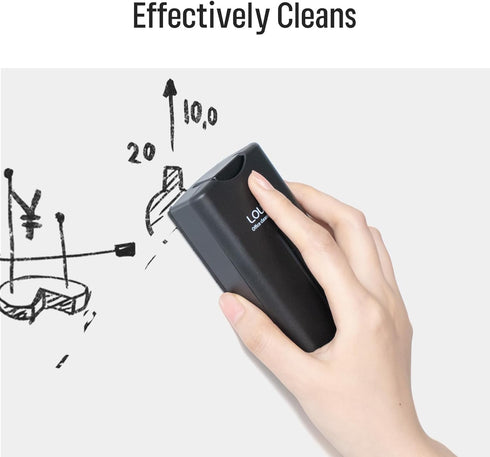 loukin All-in-One Magnetic Dry Erase Eraser, Patent Whiteboard Eraser with Cleaner, Ideal for Classroom and Office