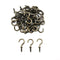 Bronze 1/2" Small Ceiling Hooks, 100 Pack Screw-in Lights & DIY Jewelry Hooks