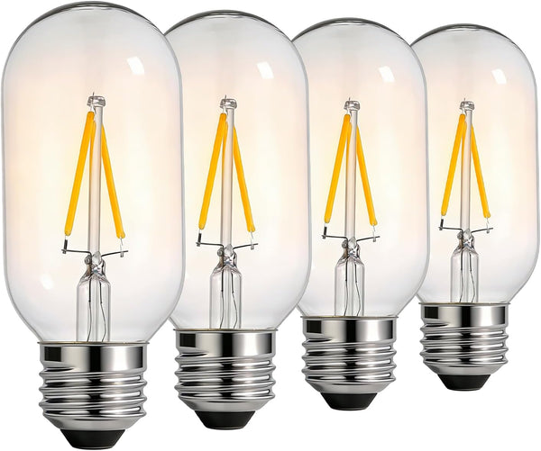 T14/T45 E26 Dimmable LED Filament Bulb, 2W/25W Equivalent 2700K Warm White, Vintage