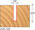 Freud 03-120: 1/8" (dia.) Single Flute Straight Bit with 1/4" shank, 5/8" carbide height