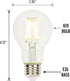 Westinghouse 5257020 4.5 Watt A19 Dimmable Clear Filament LED Light Bulb, Medium Base, 6 Pack