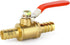 GASHER 3PCS 3/8 Inch Heavy Duty Brass Ball Valve Hose Barb with 180 Degree Operation Handle