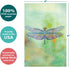 Tree-Free Greetings Vibrant Dragonfly All Occasion Cards, 12 Recycled 4x6 Notecards & White Envelopes