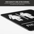 Unisex Braille Restroom Sign - 9 x 6 Inch with Graphical Symbols and Double Sided 3M Tape (Black)