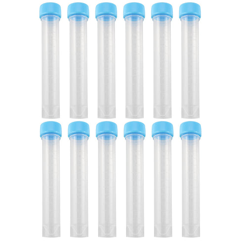 Cryogenic Vial 12 PCS, 10ml Lab Plastic Frozen Test Tubes with Seal Screw Caps, Clear Cryovial