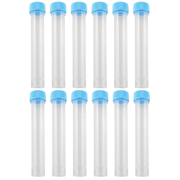 Cryogenic Vial 12 PCS, 10ml Lab Plastic Frozen Test Tubes with Seal Screw Caps, Clear Cryovial