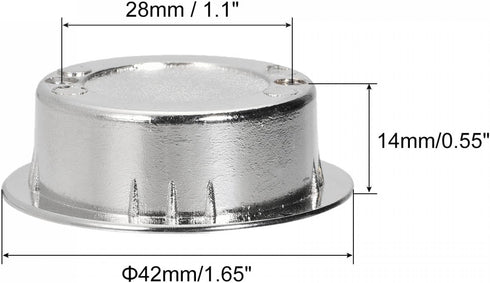uxcell Finger Flush Pull Handle Outer Dia. 42mm/1.65" Brushed Silver with Screw by uxcell