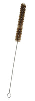 12PK 9.25" 0.3" 0.5" EISCO Bristle Cleaning Brushes with Fan-Shaped Ends, - Twisted Stainless Steel Wire Handle - Ideal