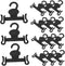 Ipetboom 30pcs Black Plastic Slipper Hooks for Shoe Storage and Drying Space Saving