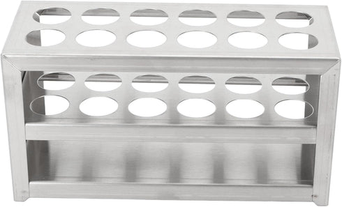 Test Tube Rack, 12 Holes Metal Holder for Test Tubes, Solid 304 Stainless Steel, 3 Tiers, 6.3 x 3.3 x 2.4in