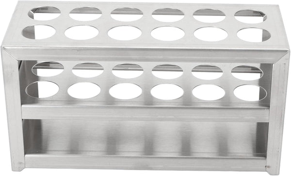 Test Tube Rack, 12 Holes Metal Holder for Test Tubes, Solid 304 Stainless Steel, 3 Tiers, 6.3 x 3.3 x 2.4in