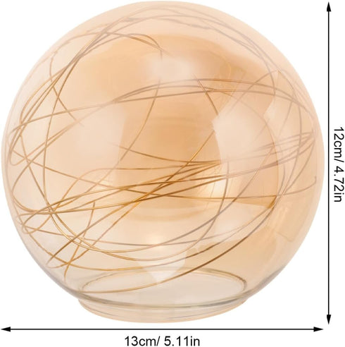 Generic 5.9 Diameter,2.56-2.75 Glass Globe Shade:Clear Globe Shade Fitter Opening Lamp Shade for Wall Sconces