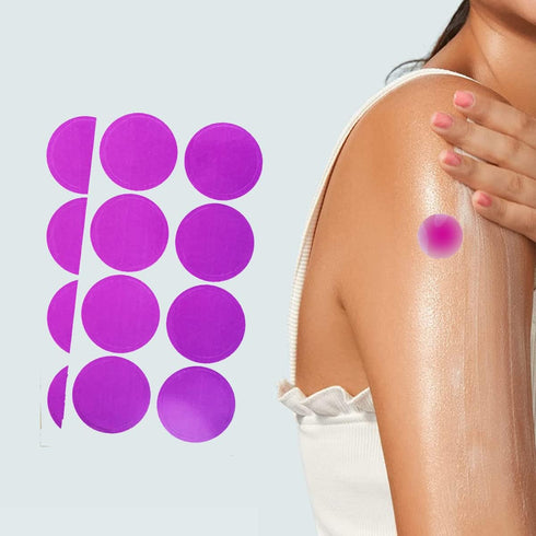 Remarkabel 0.8 inch (160 Pack) Uv Stickers Sun Patch for Sunscreen, Round Shaped Sunblock Patches Stickers for UV