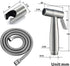 ZLOCYIVHE Set Bidet Sprayer with Single Cold Water Stainless Steel Portable Cloth Diaper Washer Shower Sprayer Wall