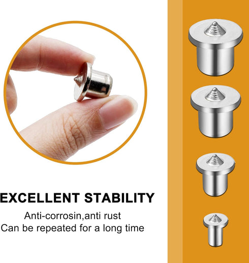 20pcs Solid Dowel and Tenon Center Transfer Plugs - Doweling Centering Pins Drill Hole Tool for Woodworking