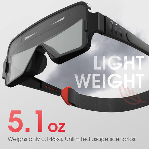 YESWELDER True Color Solar Powered Auto Darkening Welding Goggles – 2 Sensors Welder Glasses for TIG MIG MMA Plasma