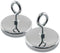 Master Magnetics Round Base Magnet with Eyebolt, 2.65" Diameter, 65 Pound Pull, Pack of 2