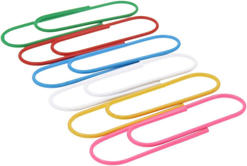 Coideal Super Large Colored Paperclips, 30 Pack 4 Inch Jumbo Vinyl Coated Clips for Office (10 cm)