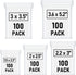 500 Pcs Small Plastic Bags, Mini Zip Lock Baggies, Clear Jewelry Bags in 5 Assorted Sizes for Storage and Packaging