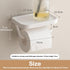 Self Adhesive Toilet Paper Holder with Shelf, No Drill Wall Mounted Bathroom Tissue Holder, Sticky TP Roll Holder