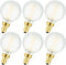 LEOOLS E12 Frosted LED Bulbs, 40W Candelabra Dimmable Chandelier Light Bulbs Daylight