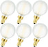 LEOOLS E12 Frosted LED Bulbs, 40W Candelabra Dimmable Chandelier Light Bulbs Daylight
