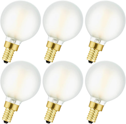 LED Frosted Candelabra Light Bulbs,E12 Edison LED Light Bulbs,4W Equal 40 Watt