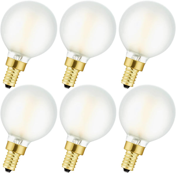 LED Frosted Candelabra Light Bulbs,E12 Edison LED Light Bulbs,4W Equal 40 Watt