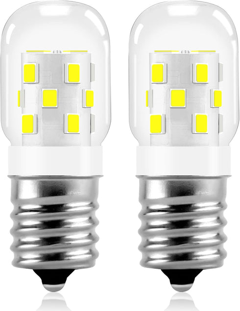 E17 LED Bulb, Microwave Oven Appliance Light Bulb, 3W (40W Equivalent), 380LM, 6000K Daylight White, 2 Packs