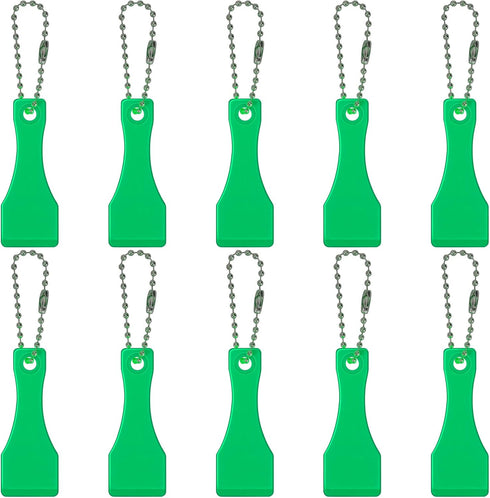10 Pcs Lotto Scratcher Tool, Plastic Keychain Scraper for Lottery Tickets, Lotto Scratcher Keyring, Green