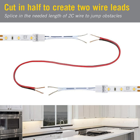 Armacost Lighting SureLock 560724 White LED Tape Light Wire Lead Connector 5 Pack