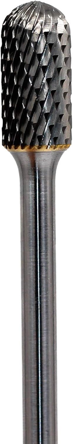 SC-5L6 Tungsten Carbide Burr - 6” Long Double Cut Carbide Burr File with 1/4 Shank Dia Cylinder, 1pcs
