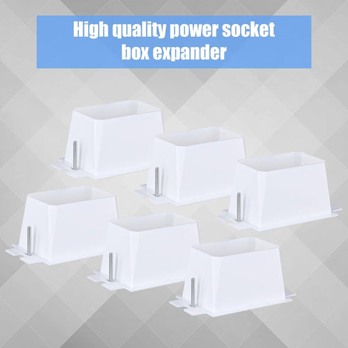 6PCS BE1-6 Electrical Outlet Box Extender, Single Gang with 12pcs Screws, Heavy Duty Plastic Unit Receptacle